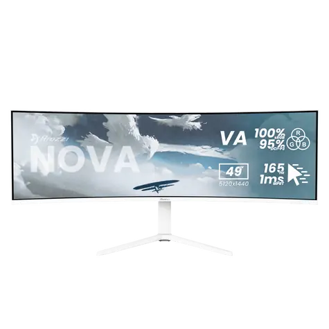 49" Arozzi Nova biela / Monitor / VA / 5120×1440 / 165Hz / 1500R / HDR10