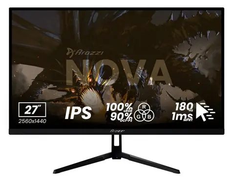 24" Arozzi Nova 24T1K200 čierna / Monitor / IPS / FHD 1920x1080 / 200Hz / 1ms / HDMI + DP