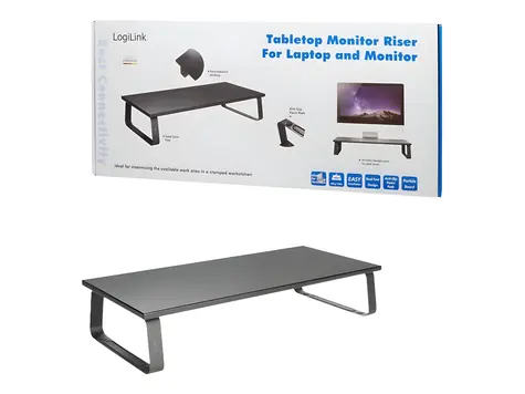 LogiLink BP0065 čierna / Podstavec pre monitor / 600 mm / do 20 kg