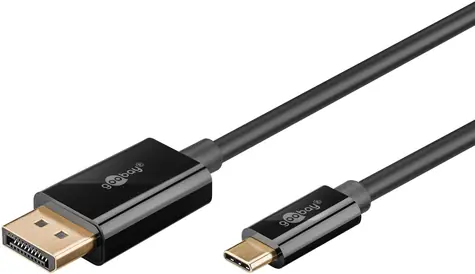 Goobay 75704 čierna / Kábel / USB-C na DisplayPort / 4K 60Hz / 1 m