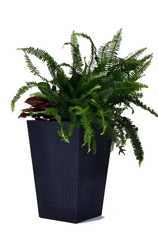 Keter Rattan Planter S grafitový / Kvetináč / 23,6 l