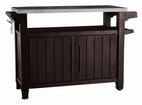 Keter UNITY XL 207L hnedý / Grilovací stolík / úložný priestor 207 l