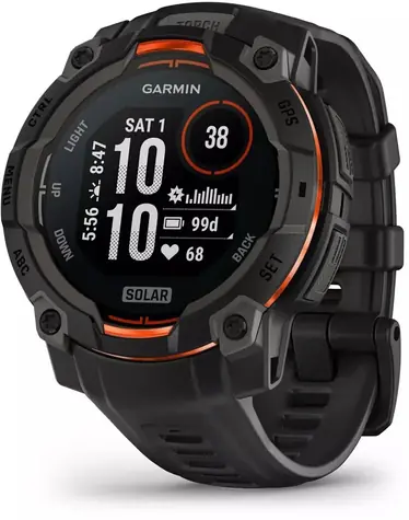 Garmin Instinct 3 Solar 45mm čierna / Chytré hodinky / GPS / BT / 10 ATM / solárne dobíjanie