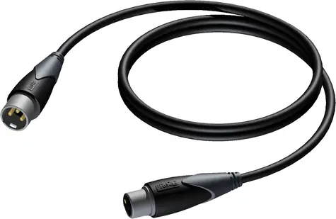 Procab XLR čierna / Kábel / XLR (M) - XLR (F) / 0,5 m