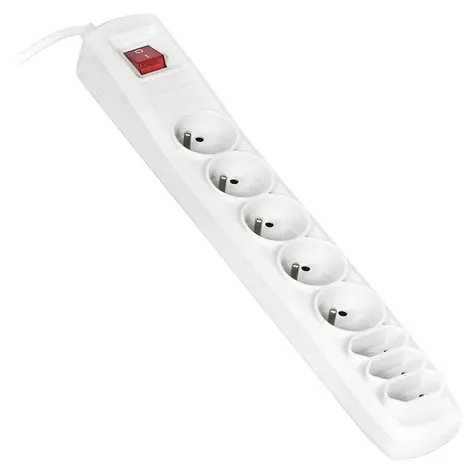 Activejet APN-8G/5M-GR sivá / Predlžovací kábel / 8x zásuvka / 5 m / 230V / vypínač