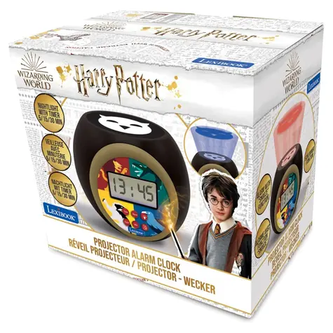 LEXIBOOK Budík Harry Potter / Stropný projektor sova / Farebné nočné svetlo / 3x AAA