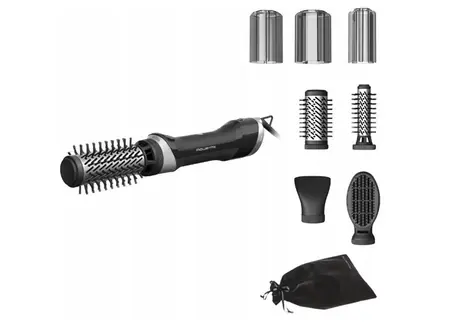 Rowenta Renewal Brush Activ UB9540F0 strieborná-čierna / Kefa na horúci vzduch / 1000 W / rotačná / ionizácia