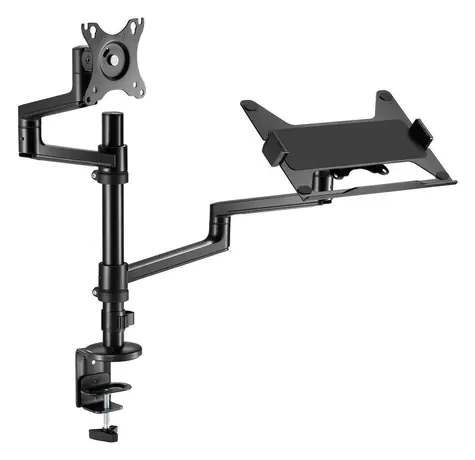 ICY BOX IB-MS622-T čierna / Držiak monitora / VESA 75x75, 100x100 mm / 17-32" / rotácia 360° / nosnosť 13 kg