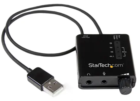 StarTech USB zvuková karta so SPDIF čierna / Externá zvuková karta / 5.1 kanálov / USB / C-Media CM6533