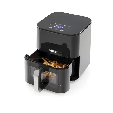 Melissa Digitálna teplovzdušná fritéza XL čierna / Teplovzdušná fritéza / 5 l / 8 programov / 60 minútový časovač