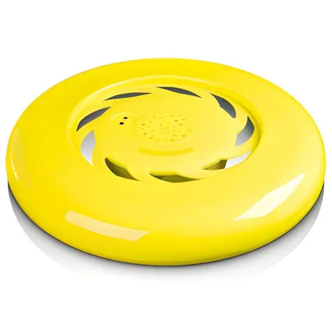 AXXION Frisbee žltá / Bluetooth reproduktor / Vodeodolný / Dosah 20 m