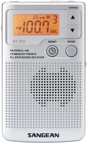 Sangean DT-250 strieborná / Rádio / Vreckový