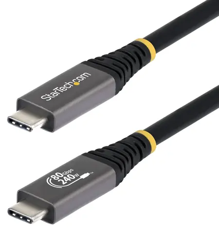 StarTech USB4 kábel USB-C - USB-C čierna / Kábel / 80 Gbps / 8K120Hz / DP2.1 / 240W / 1 m