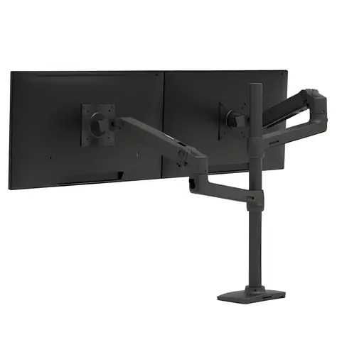 Ergotron LX Dual Stacking Arm Tall Pole čierna / Rameno pre 2 monitory / do 40" / VESA 100x100 / nosnosť 20 kg