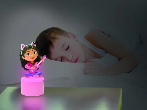 Lexibook vrecková lampička 3D Gábinin kúzelný domček / Nočné svetlo / LED / ružové svetlo / 3x LR44