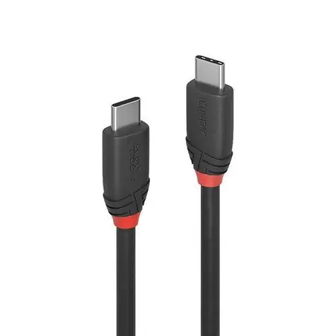 Lindy Black Line čierna / USB kábel / USB-C - USB-C / 1,5 m / 20 Gbit / s / PD 60W