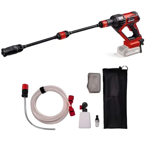 Einhell HYPRESSO 18/24-1 červená/čierna / Aku tlaková umývacia pištoľ / 18V / 24 bar / 240 l/h / bez aku a nabíjačky