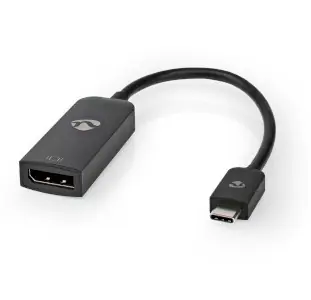 Nedis USB-C - DisplayPort čierna / Adaptér / USB 3.2 Gen 1 / 8K 30Hz / 0,20 m