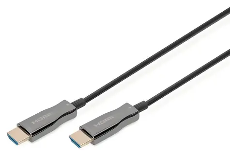 Digitus HDMI AOC Hybrid čierna / Kábel / Hybridný optický / UHD 4K/60Hz / 18 Gbit/s / 20 m