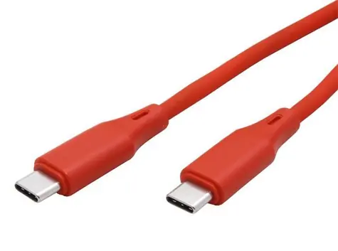 Roline USB-C(M) - USB-C(M) červená / Kábel / USB-C / silikónový plášť / PD 60W / 1 m