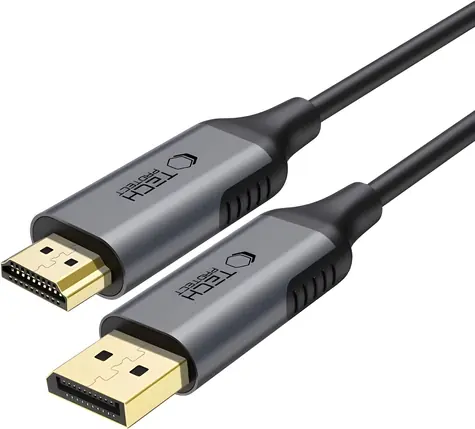 Tech-Protect DisplayPort - HDMI čierna / Kábel / DisplayPort - HDMI / 2 m