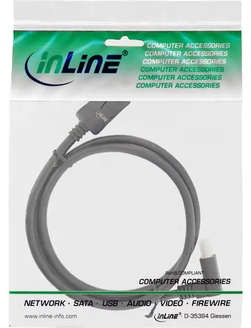 InLine DisplayPort kábel 8K lomený čierna / Kábel / 1 m / DisplayPort - DisplayPort