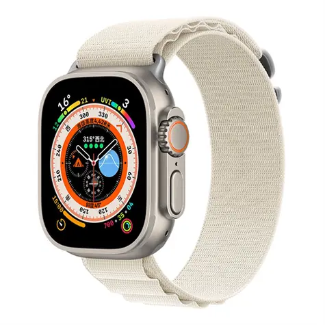 Devia Deluxe Sport5 44/45/49mm biela / Remienok pre Apple Watch / Nylonový / Nastaviteľný