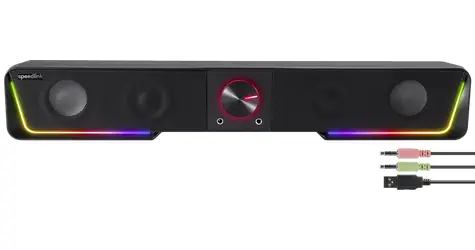 Speed Link GRAVITY RGB čierna / Soundbar / Stereo / RGB podsvietenie / Bluetooth