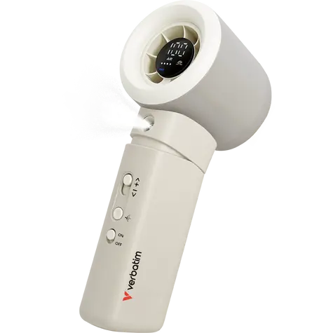 Verbatim Cool 'n' Go Aqua Breeze biela/strieborná / Ručný ventilátor