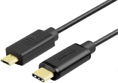 Unitek Y-C473BK čierna / Kábel / USB-C - Micro-USB / 1 m