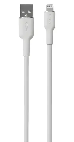 Puro Soft biela / Dátový kábel USB-A - Lightning / MFi / 12W / 1,5 m