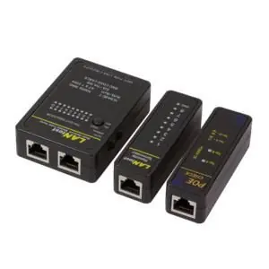 LogiLink WZ0015P čierna / Tester sieťových káblov / RJ45 / RJ11 / BNC / PoE-Finder