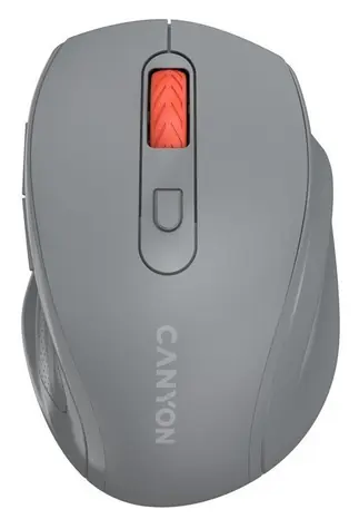 Canyon OnClick 20 sivá / Bezdrôtová optická myš / 2.4 GHz / 1600 dpi / 6 tlačidiel / tichá
