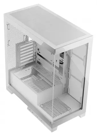 Modecom Volcano Space biela / Skriňa / ATX / 1x USB-C / 2x USB 3.0 / bez zdroja / priehľadná bočnica