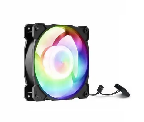 1stCool Statický RGB ventilátor 12cm / Ventilátor / 120mm / RGB / 3 +4 pin