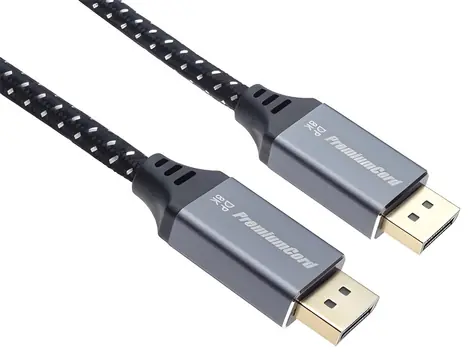 PremiumCord DisplayPort 1.4 prípojný kábel MM 0,5 m strieborná / Video kábel / 8K 60Hz / pozlátené konektory