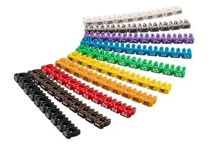 Goobay Označovacie klipy na kábel s číslami / Označovacie klipy / 10x10 ks / do O 2,5 mm