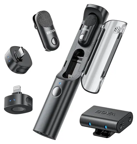 Boya Magic 02 2TX+3RX / Bezdrôtový mikrofónny systém / 2x vysielač / 3x prijímač