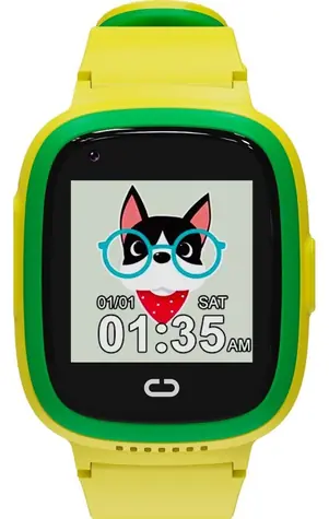 Canyon Sunny KW-48 žltá / Chytré detské hodinky / farebný displej / 4G audio/video hovory / GPS / IP67