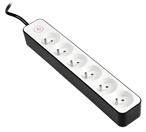 Tracer PowerGear ZEBRA / Predlžovací kábel / 6 zásuviek / 1,5 m / max. 2300 W