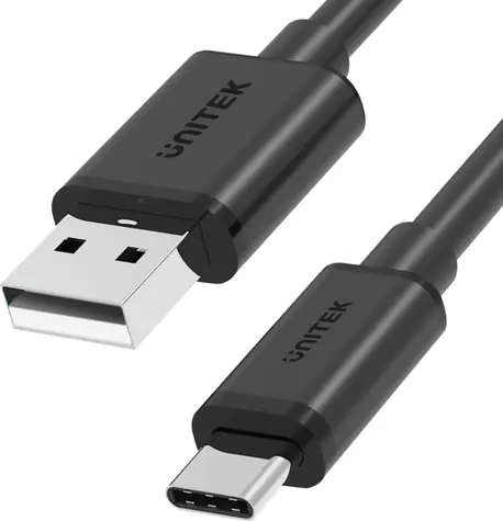 Unitek Y-C480BK čierna / Kábel USB-A - USB-C / 0,25 m / 3 A