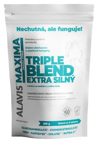 ALAVIS MAXIMA Triple Blend Extra silný 290 g / Kĺbová výživa / Prášok / MSM / Glukosamín / Chondroitín