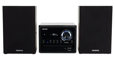 Aiwa MSBTU-300 čierna / Mikrosystém / 20W / Bluetooth 4.2 / CD / USB / FM