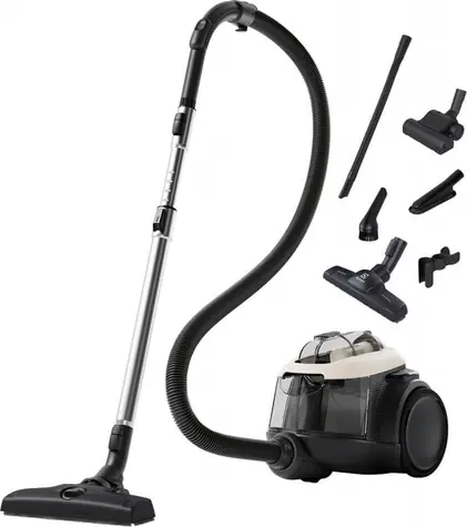 Electrolux EL61H4SW čierna, biela / Bezvreckový vysávač / 700 W / 74 dB / kábel 9 m / rádius 12 m
