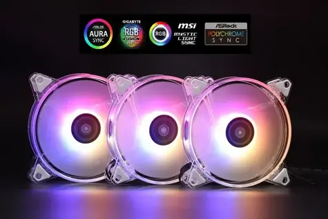 1stCool AURA EVO Crystal biela / Sada ventilátorov / 120mm / ARGB / 3ks / radič