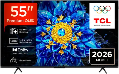 55" TCL 55P8L čierna / Televízia / QLED / Mini LED / 4K UHD / 144Hz / Google TV