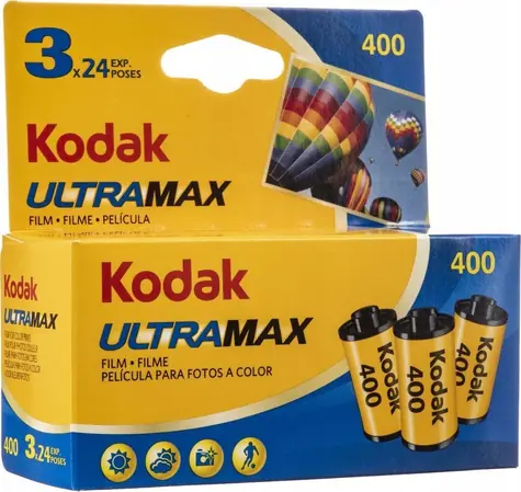 Kodak UltraMax / Farebný negatívny film / Formát 135 / 24 snímok / 3 ks