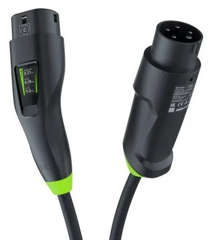Green Cell Habu / Mobilná nabíjacia stanica / Type 2 / 11 kW / 7 m kábel / LCD displej / Bluetooth / IP55