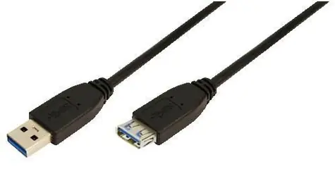 LogiLink USB-A 1m čierny / Predlžovací kábel USB / USB-A (M) - USB-A (F) / USB 3.2 Gen 1 / 5 Gbit/s