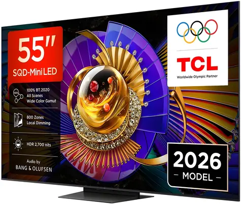 55" TCL 55C7L čierna / Televízia / 4K UHD / SQD-Mini LED / 144Hz / DVB-T2/C/S2 / Google TV